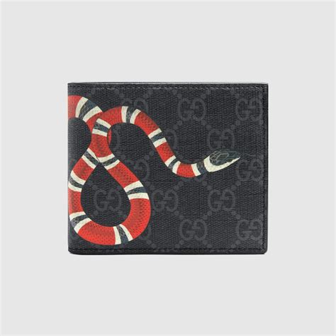 Gucci Cartera GG Supreme con Estampado Kingsnake.